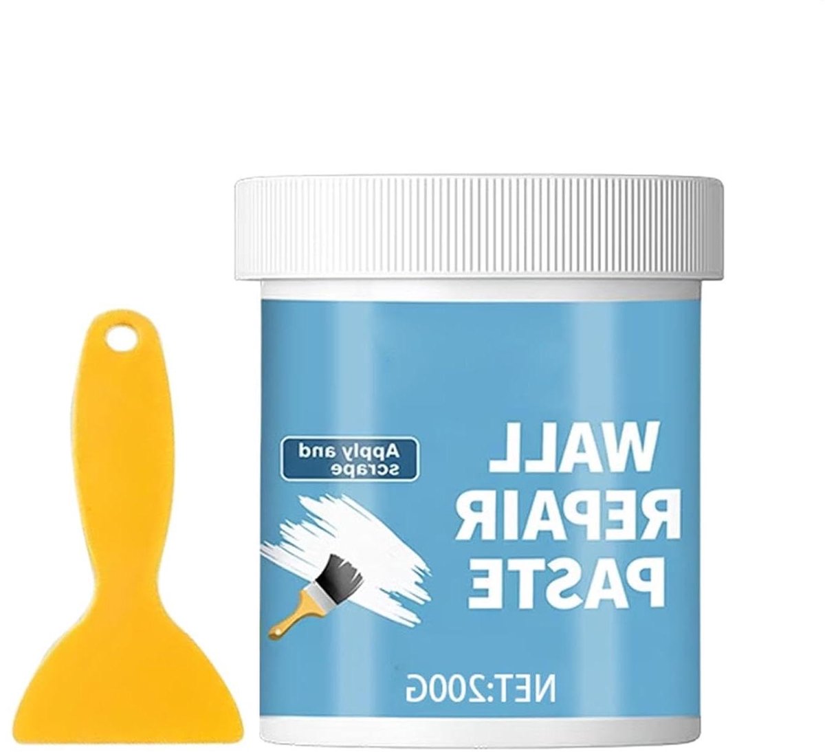 Wandreparatiepasta - Muurvuller - Muren Herstellen - Vezelversterkte formule - 200 g - Wit