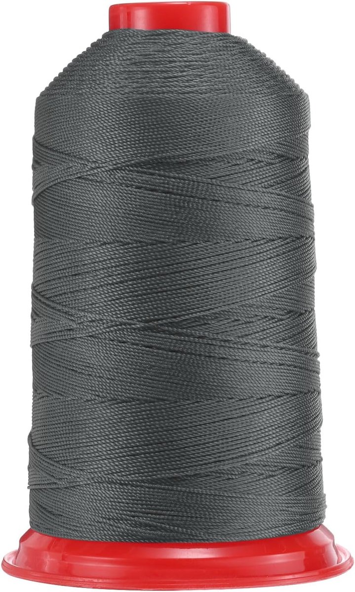 700 yards Bonded nylon naaigaren maat 840D/3 naai-zware duty nylon bekledingsgaren outdoor-garen voor leer, jeans en weefhandwerk, machine, doe-het-zelf, grijs