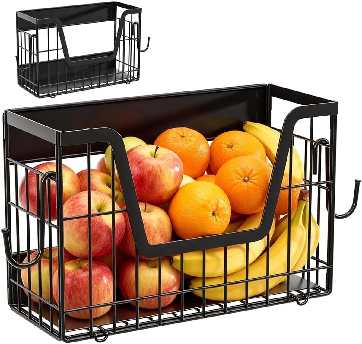 Magneetrek voor koelkast, magnetische planken voor de zijkant van de koelkast, hangende hangende hangende fruitmand, organizer voor het opbergen van groenten en fruit in de keuken