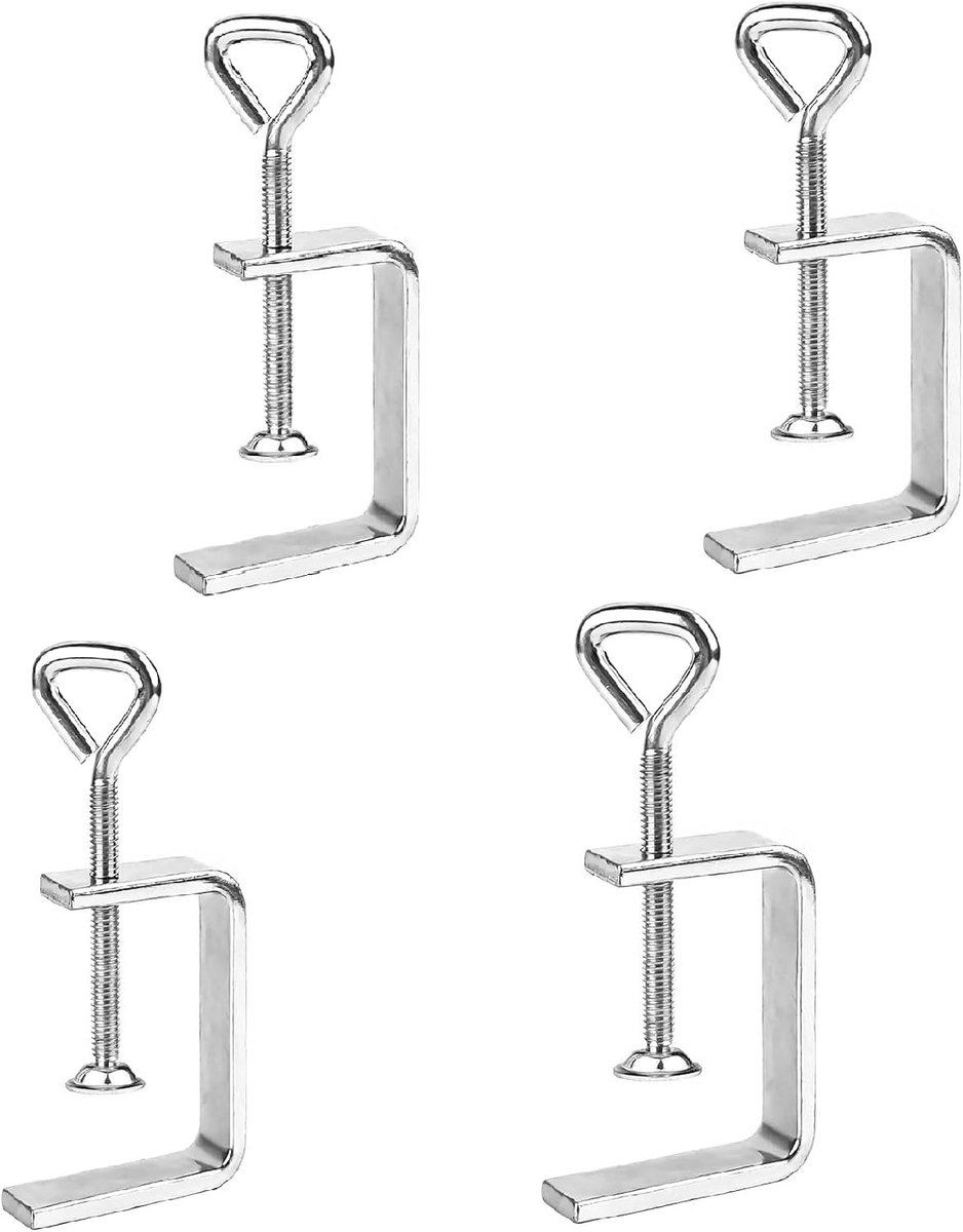 Set van 4 verstelbare lijmklemmen van verzinkt koolstofstaal voor houtbewerking, kleine universele tafelklemmen voor lassen, schrijnwerk, houtbewerking