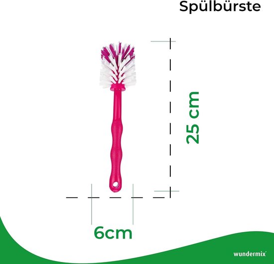 Set van 5 spoelborstels voor Thermomix - Reinigingsborstel voor mixers, robuuste borstel met nylon borstelharen — afbeelding 3