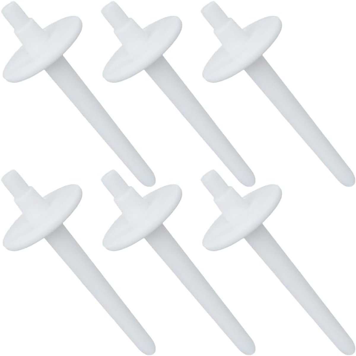 6 Stks Naaimachine Spool Pin Draad Houder Witte Plastic Vervanging Spool Pin voor Twin Naald of Handheld Gebruik Naaimachine Accessoires Draad Klossen Houder voor Draad Huishoudelijke