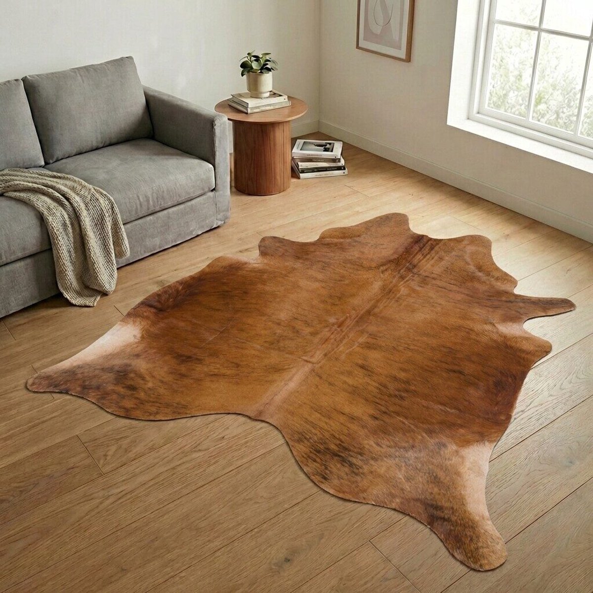 Koeienhuid Vloerkleed XXL (Extra Groot) - Effen-solid - 253 x 216 cm - Koeienkleed / Koeienvel / Dierenvel / Dierenhuid / Koehuid Tapijt