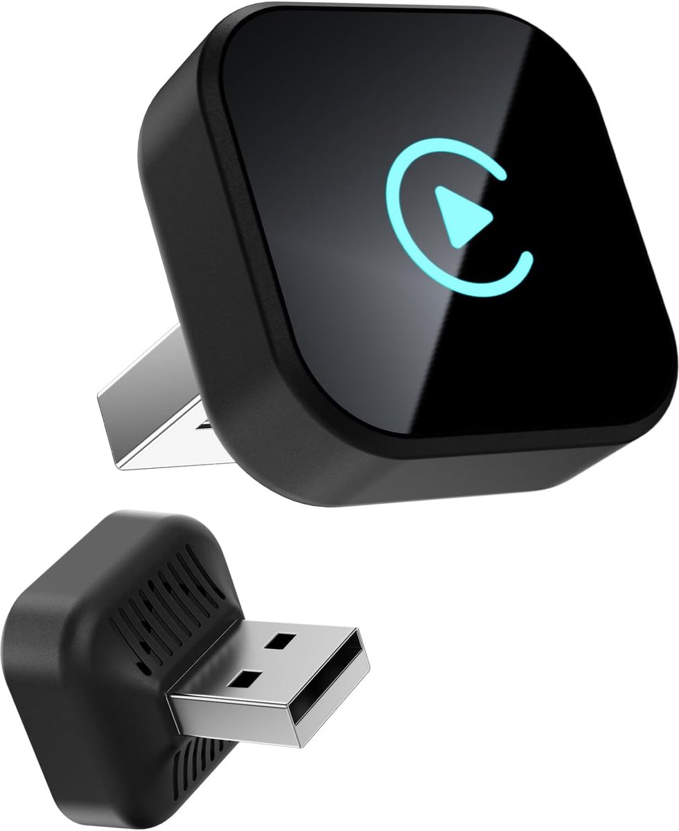 S40-S46 Super Mini CarPlay Adapter Draadloze Android Auto Kit-voor Fabriek Bedrade CarPlay Auto's, Auto Connect Draadloze Adapter (Zwarte T​)