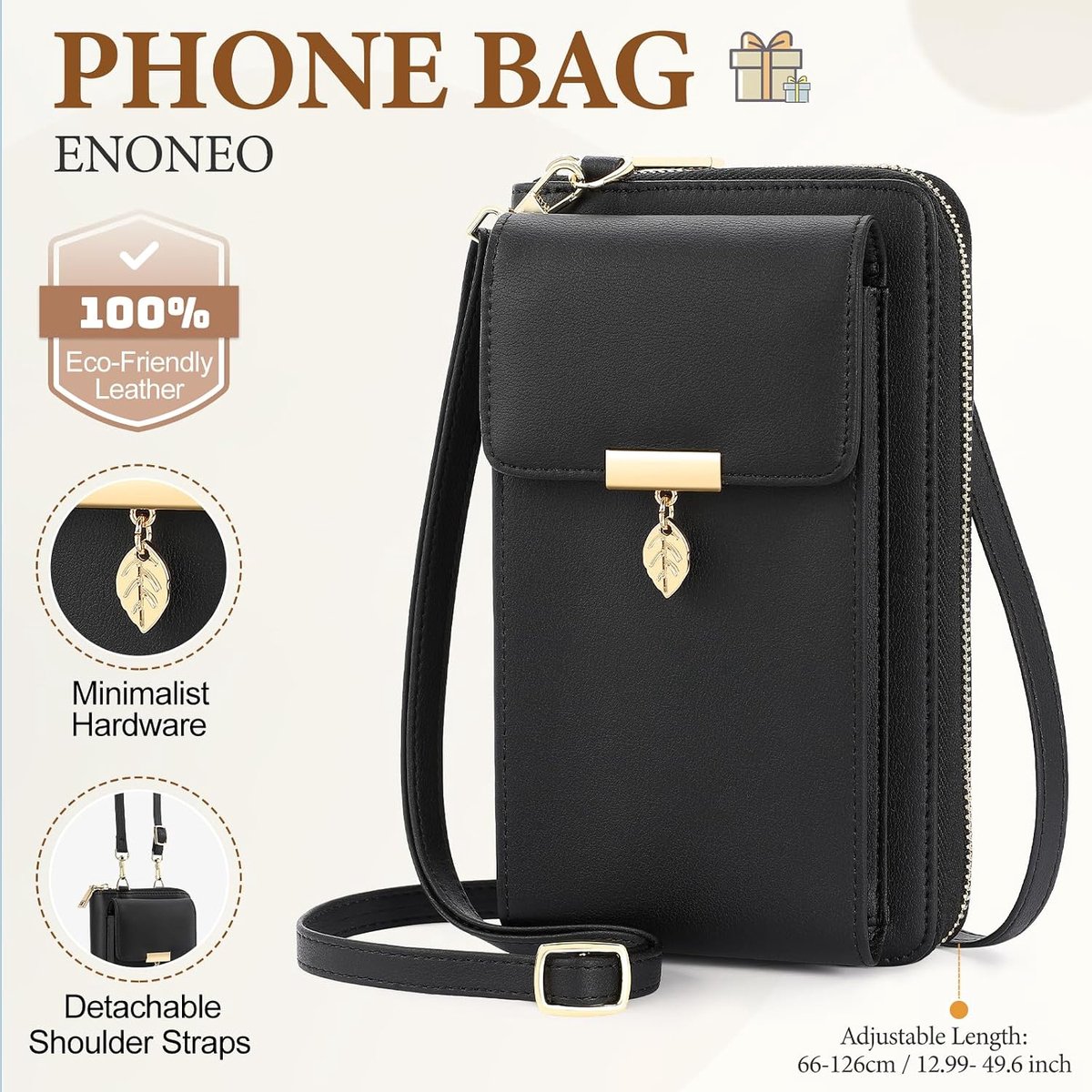 crossbody telefoontassen voor vrouwen, RFID-blokkerende dames crossbody tas schoudertas met lange riem, kleine portemonnee handtassen mobiele telefoon zakje, 12 kaartsleuven