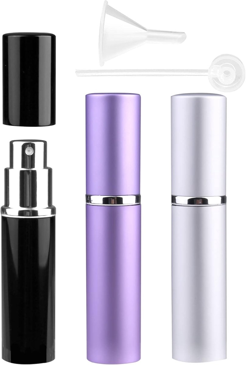 Reizen Parfum Verstuiver - 3 Stuks 6 ml Mini Draagbare Spray Flessen Met Trechter en Diffuser Tool Voor Aftershave