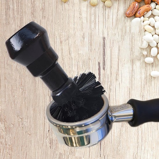 reinigingsborstel, koffiemachinefilterborstel, 1 stuk, voor het reinigen van koffiedik, koffiepotborstel, professionele barista-gereedschappen — afbeelding 4