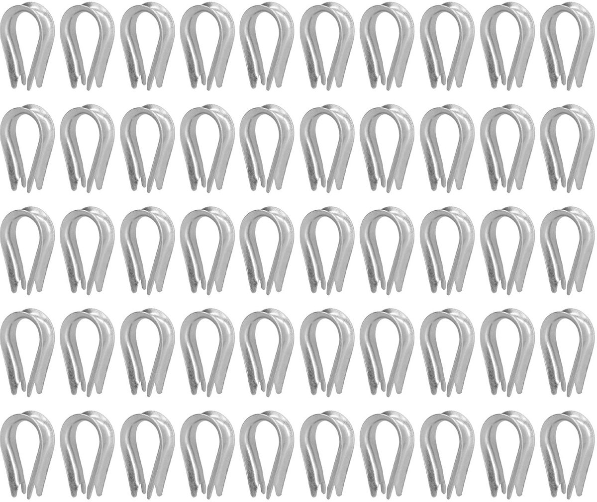 50 Stks Draad Touw Vingerhoed Rvs Kabel Rigging Gereedschap Vingerhoeden Rigging Zeilen Vingerhoed(M3（3mm）)