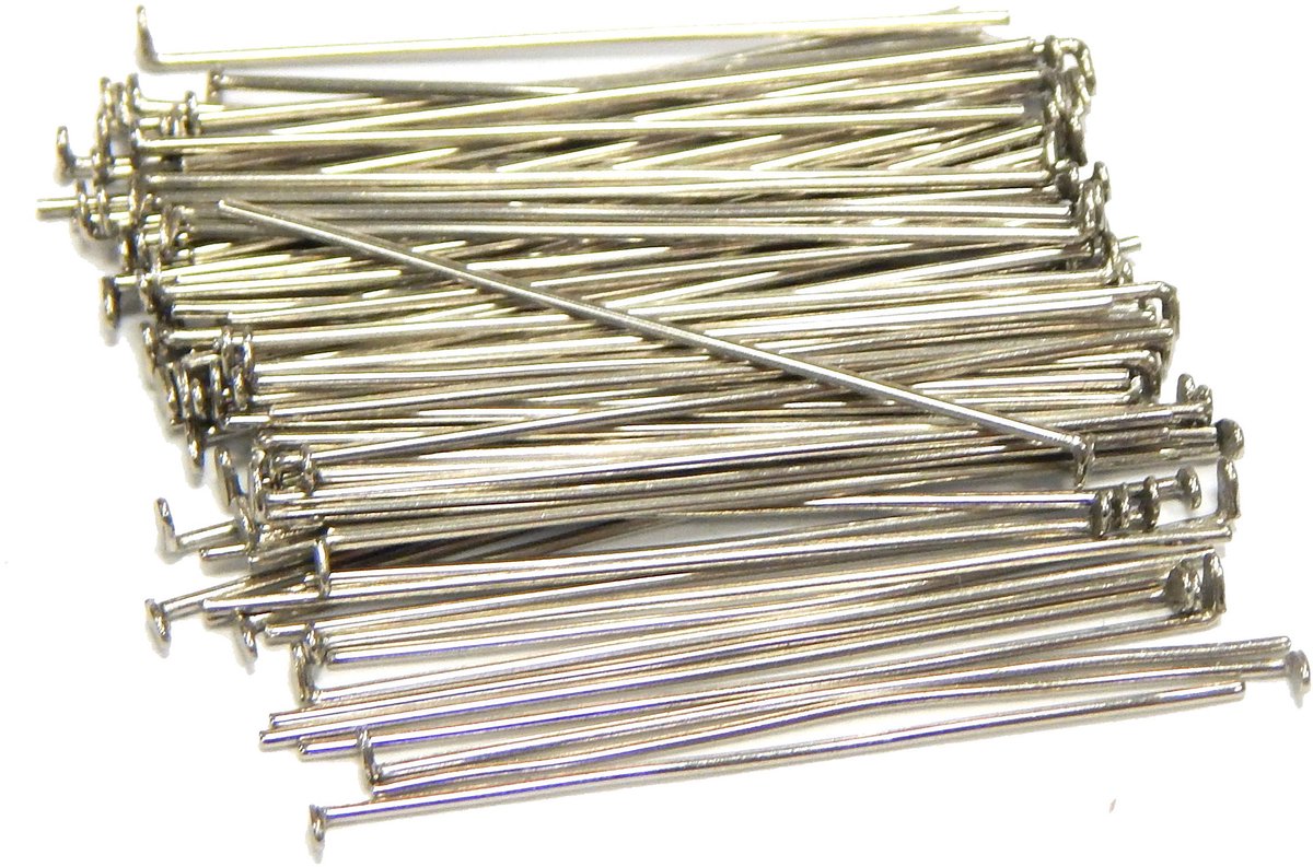 Kettingsstiften zilver ** 3 cm ** 500 stuks ** Naaldklinknagels accessoires hoofdstift metaal