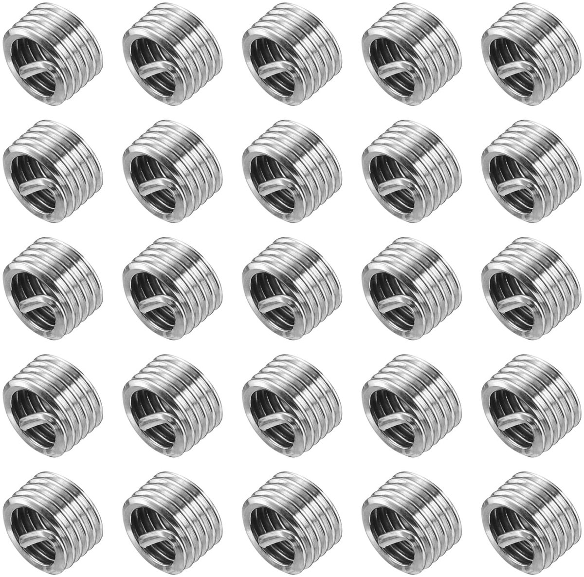 40 stuks draadinzetstukken M4 x 0,7 1D (4 mm) metrisch 304 roestvrij staal helikaal type schroefdraad reparatieset draadmof huls voor mechanische uitrusting