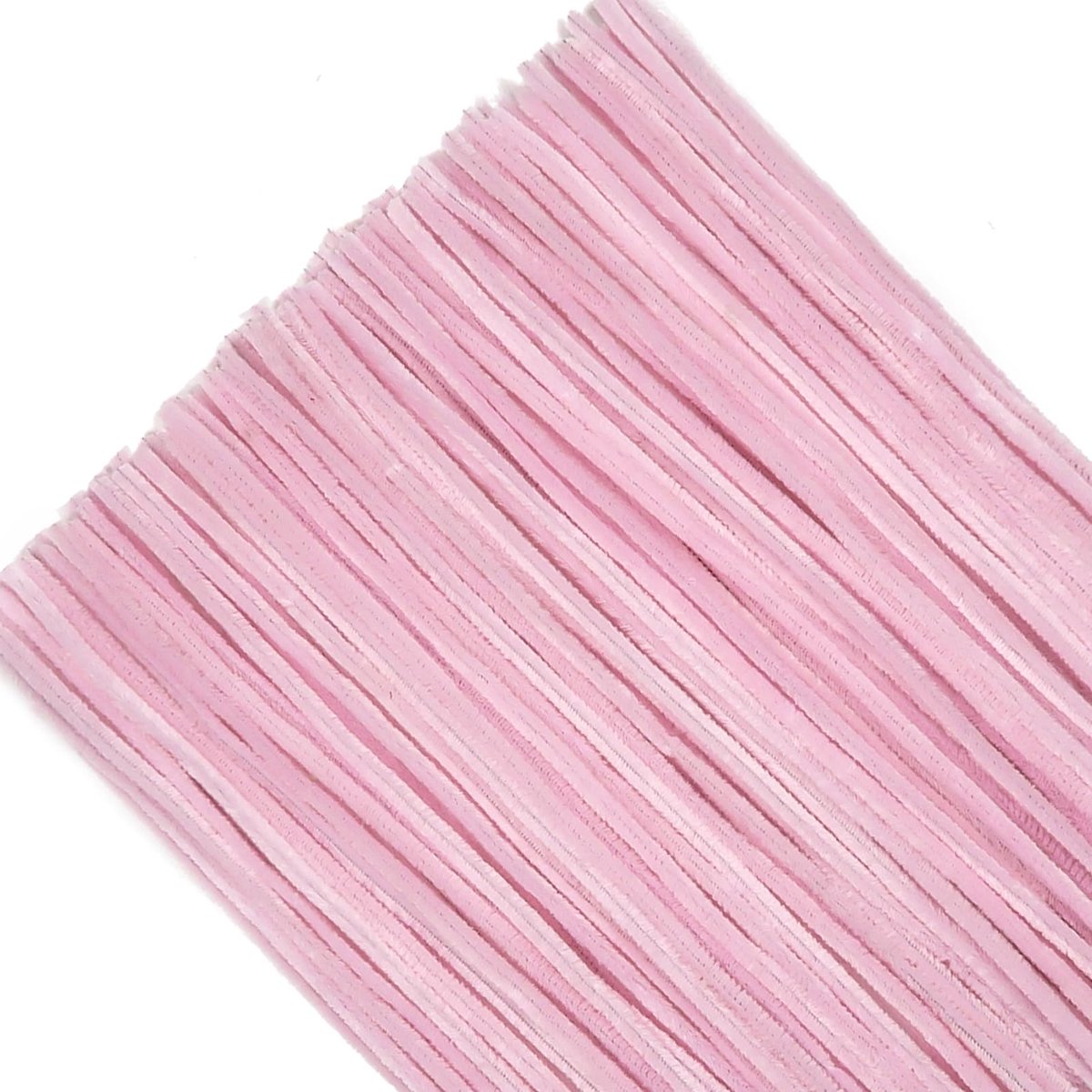 100 stuks Pijpenragers Lichtroze Chenilledraad Pijpenragers om te Knutselen 30 cm Buigpluche Knutseldraad voor doe-het-zelf Decoratief Handwerk