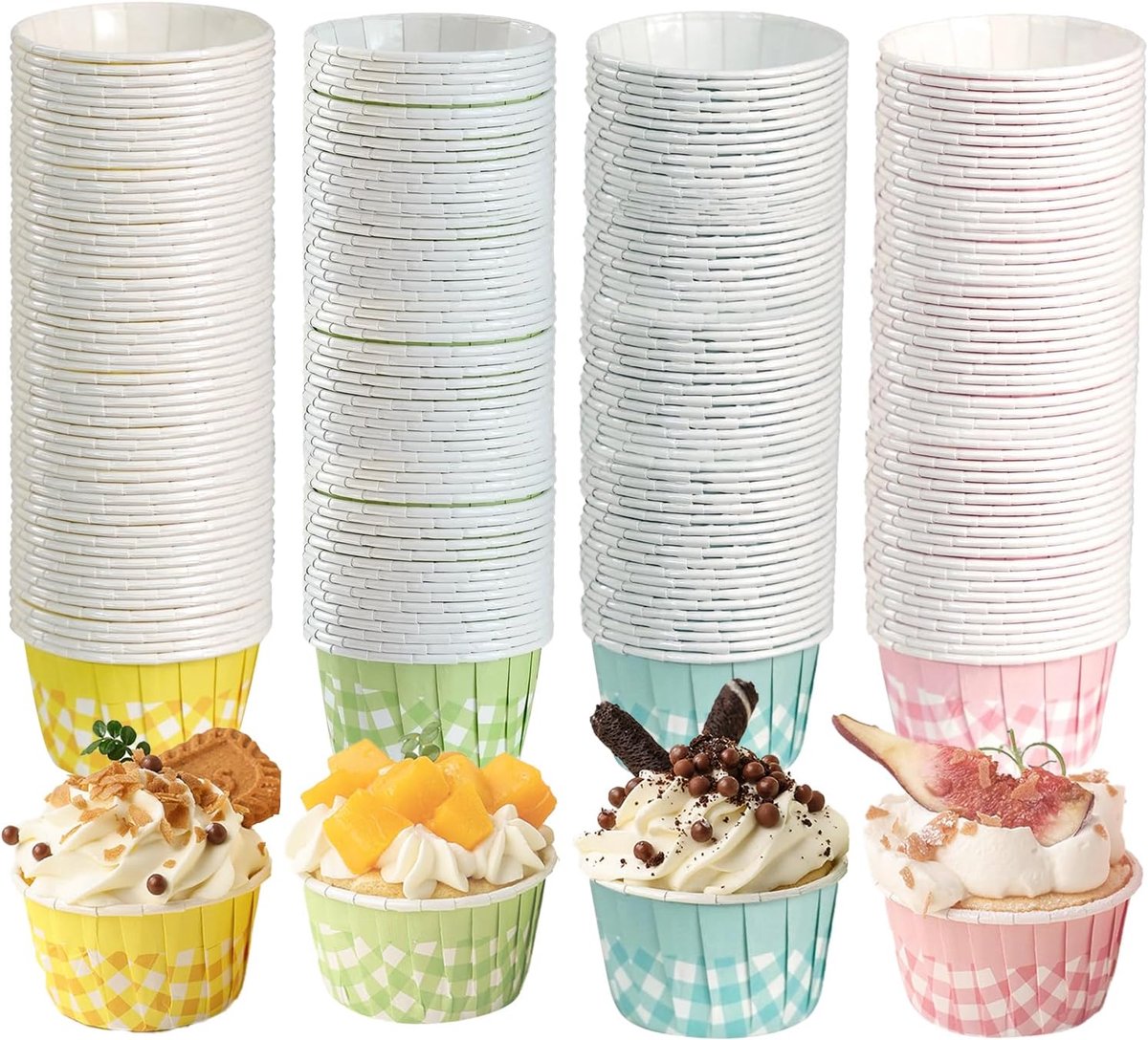 200 stuks papieren muffinvormpjes, cupcakevormen | Bakvormpjes, muffinvormen voor bruiloft, verjaardag, feest