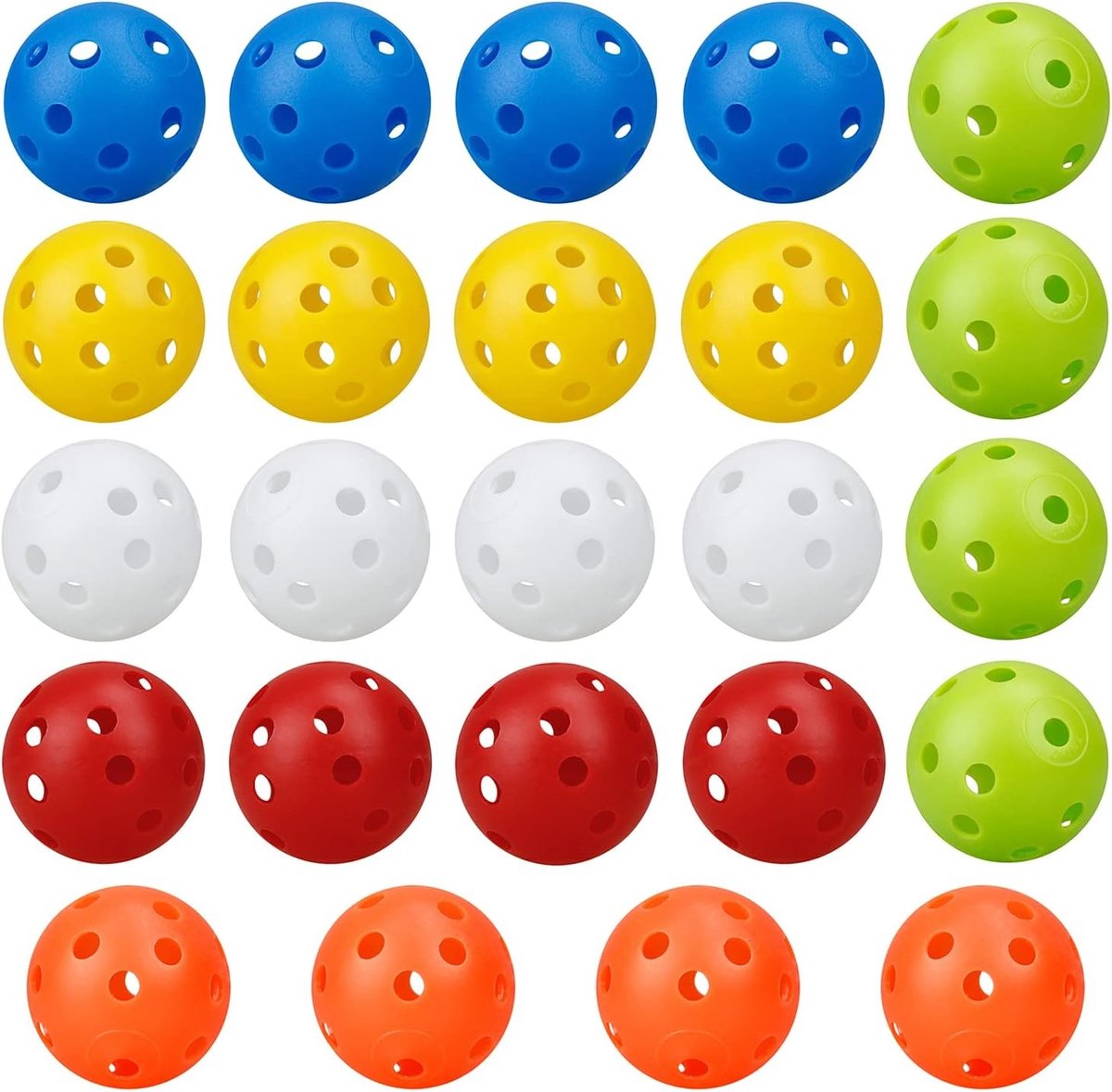 Kleurige Holle Plastic Golfballen voor Kinderen - 24 Stuks voor Speelplezier en Oefeningen Thuis