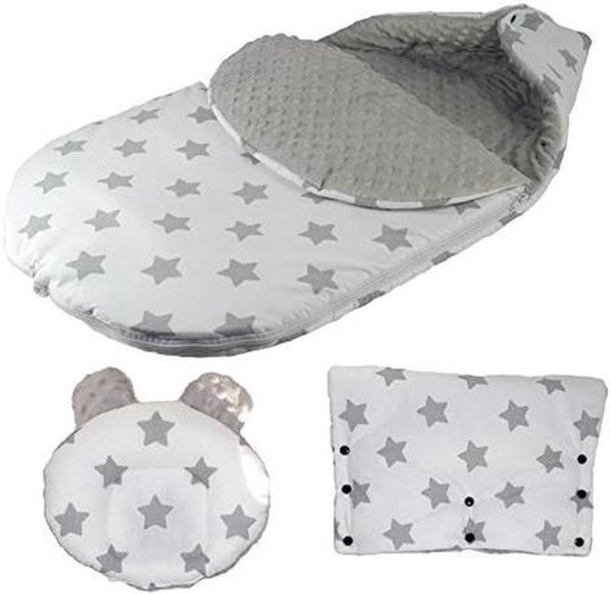 Baby Voetenzak - Buggy Liner Pram Kussen - Baby Comfort - 3-in-1 Verstelbaar - XL 110x48 cm - Multicolor