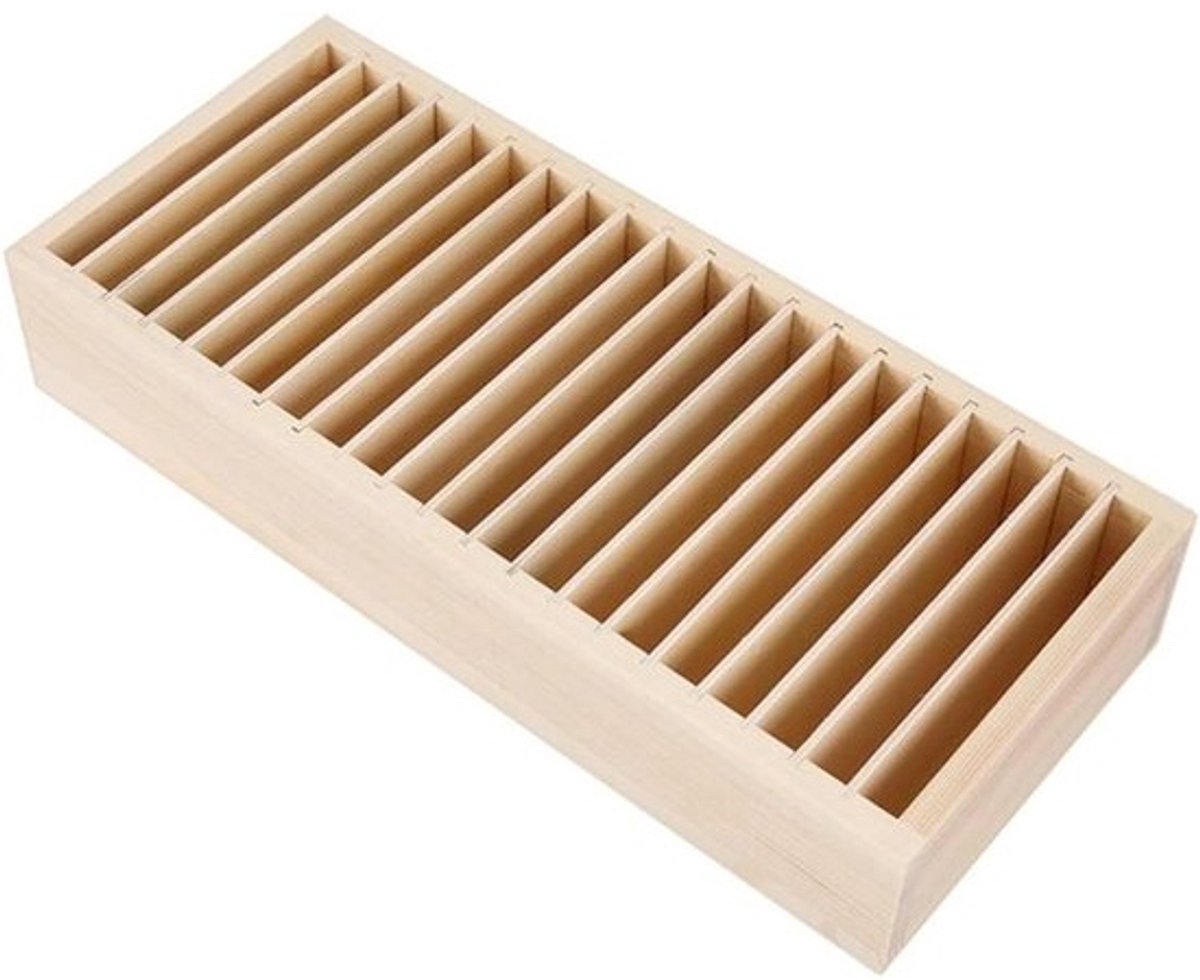 Haarband Opbergdoos - Hoofdband Organizer - Accessoires Presenteren - Verplaatsbare Verdelers - 32 x 14 x 6 cm - Geel