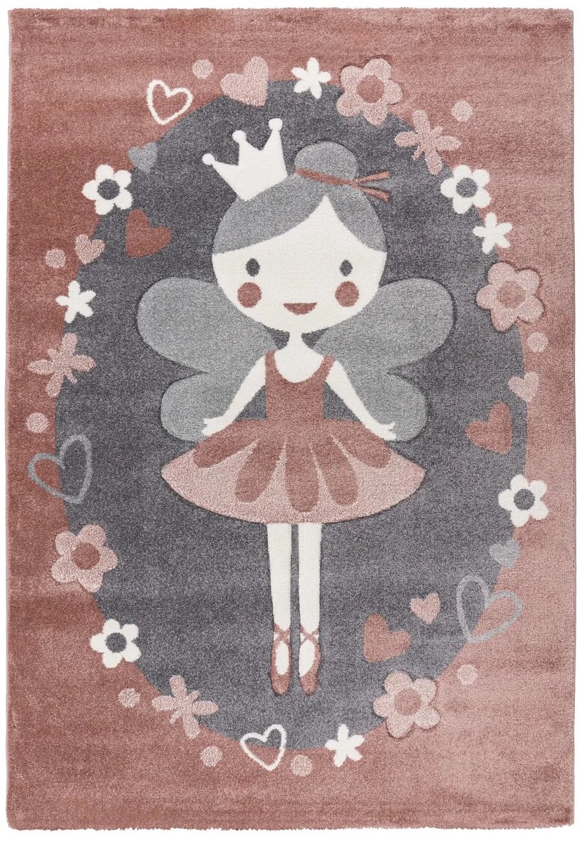 Dutch XXL Kindervloerkleed | Tapijt | Happy | Prinses | Multikleur | 80x150 cm