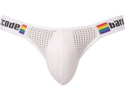 Barcode Berlin Pride Brief Regiro White - MAAT S - Erotisch Heren Ondergoed - Slip voor Man - Sexy mannen Slip