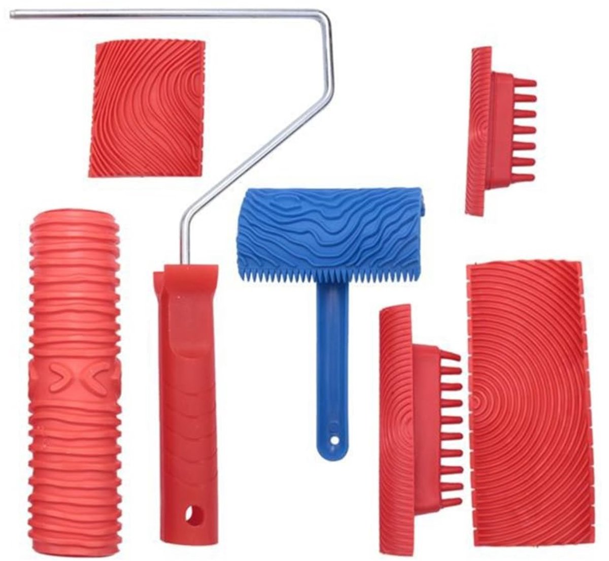 6 delige Houtnerf Gereedschapsset - Voor Schilderen en Decoratie