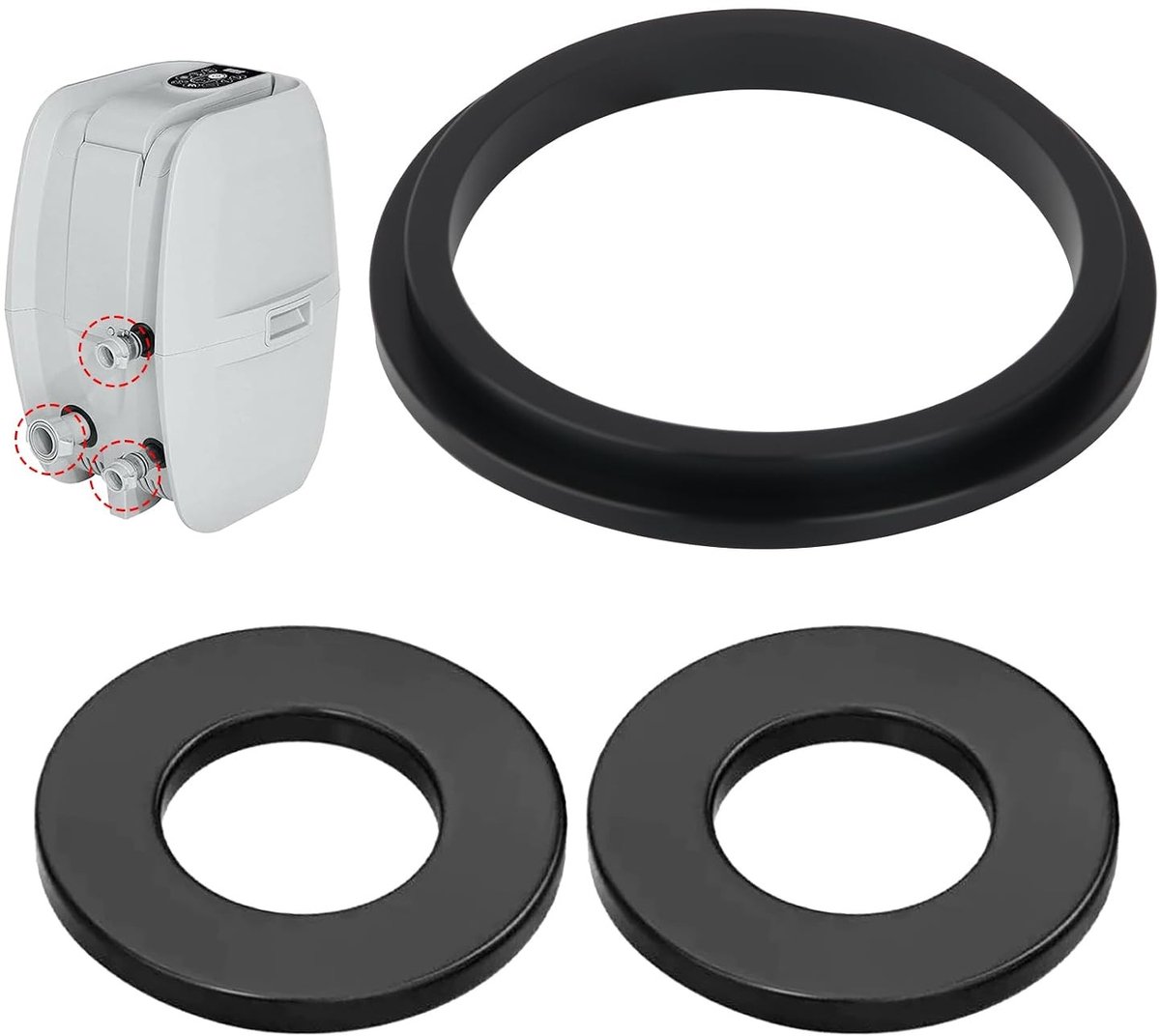 Vervangingsset van 3 Pump Seals voor Lay Z Spa, Robuuste Rubber Ringen voor Airjet en Spoke Coupling, Ideaal voor Reparatie van Jacuzzi en Spa Modellen