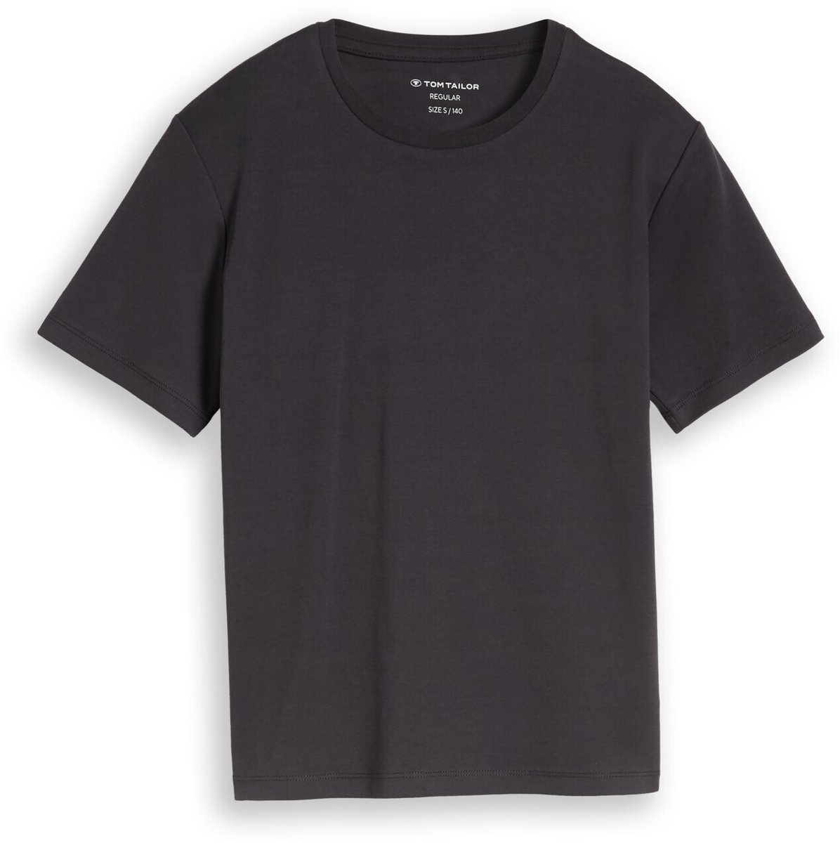 Tom Tailor - Basic T-shirt - Maat 128 - coal grey
