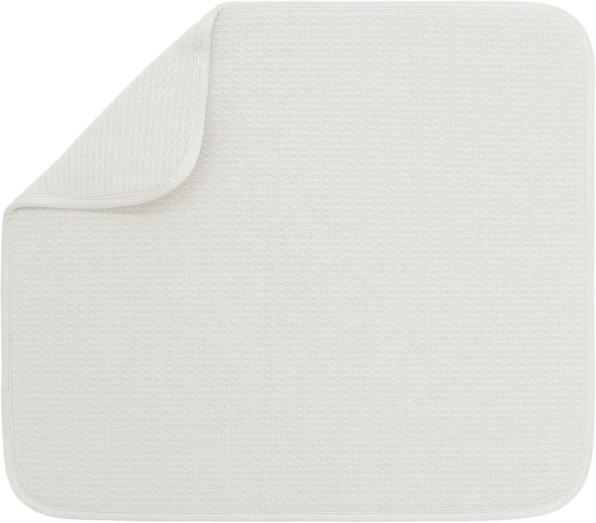 Absorberende Omkeerbare Microvezel Droogmat voor Keuken, 16"x18", Crème - Ideaal voor Afwassen en Keukenaccessoires