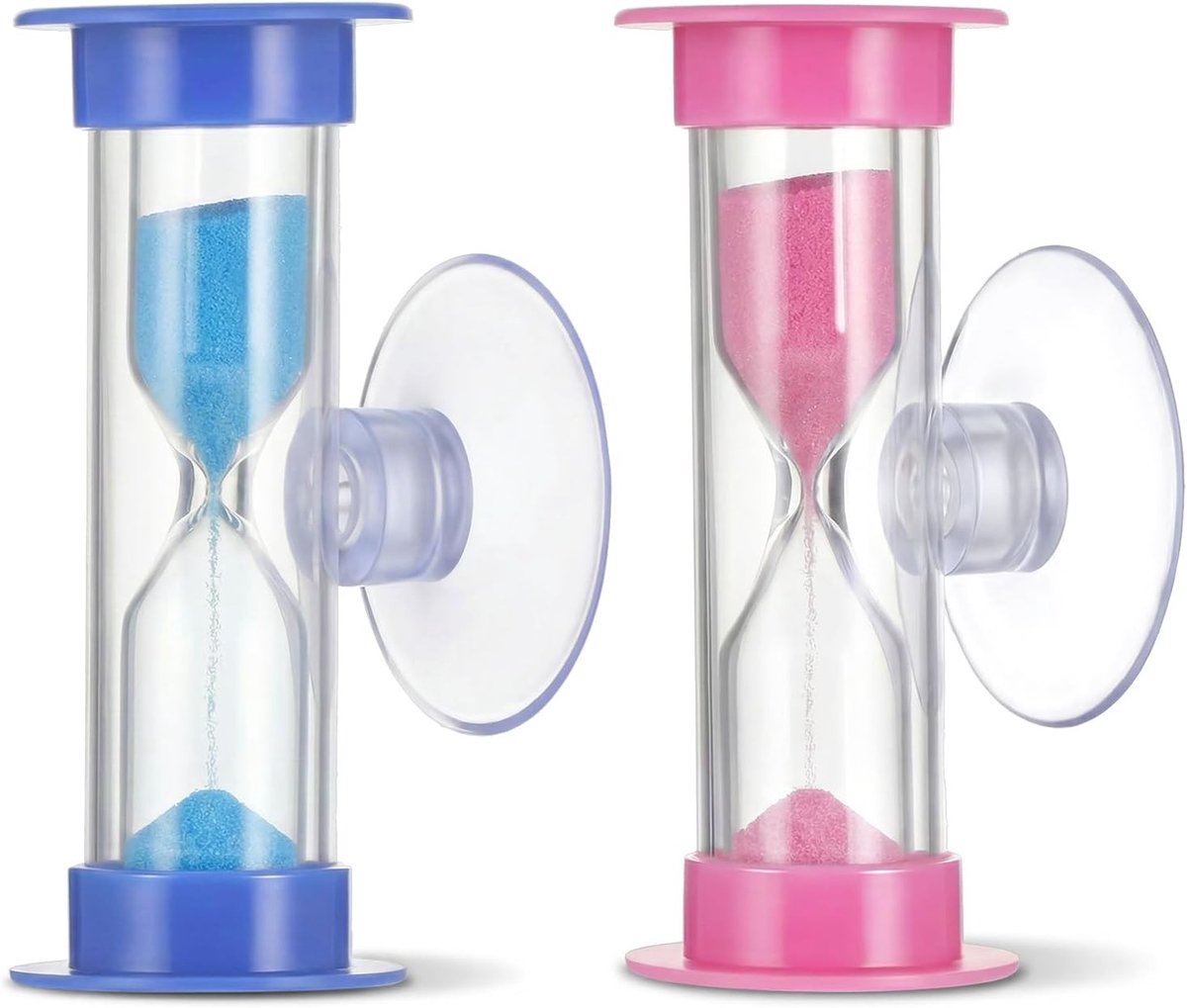2-Minuten Zandloper voor Kinderen met Zuignap - Tandpoets Timer voor School en Thuis, Ideaal voor Speelse Tandverzorging en Educatieve Activiteiten