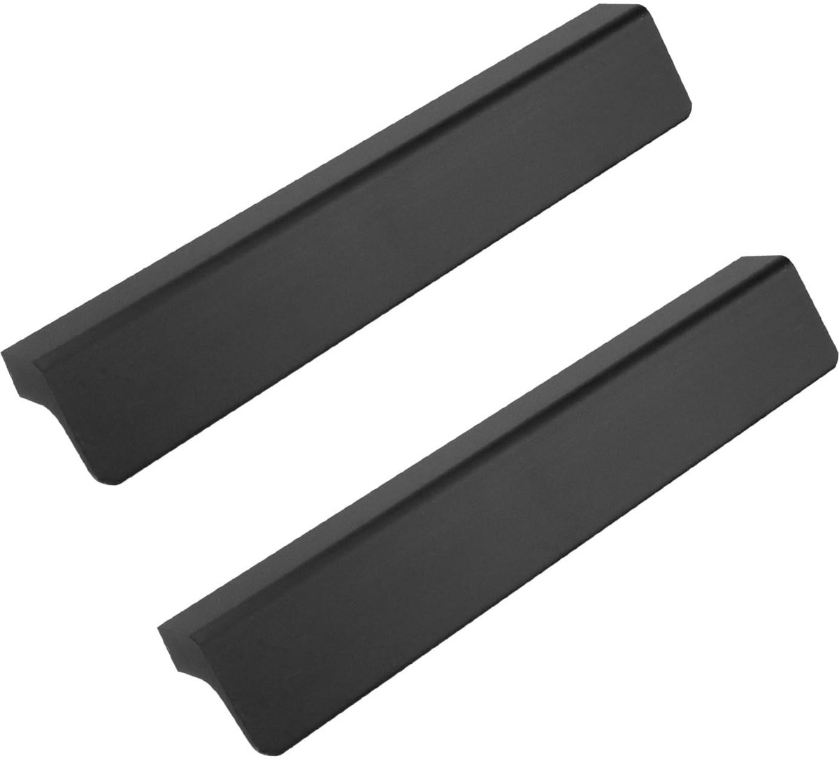 2 Stuks Finger Edge Pull Handgrepen - Aluminium Zwart