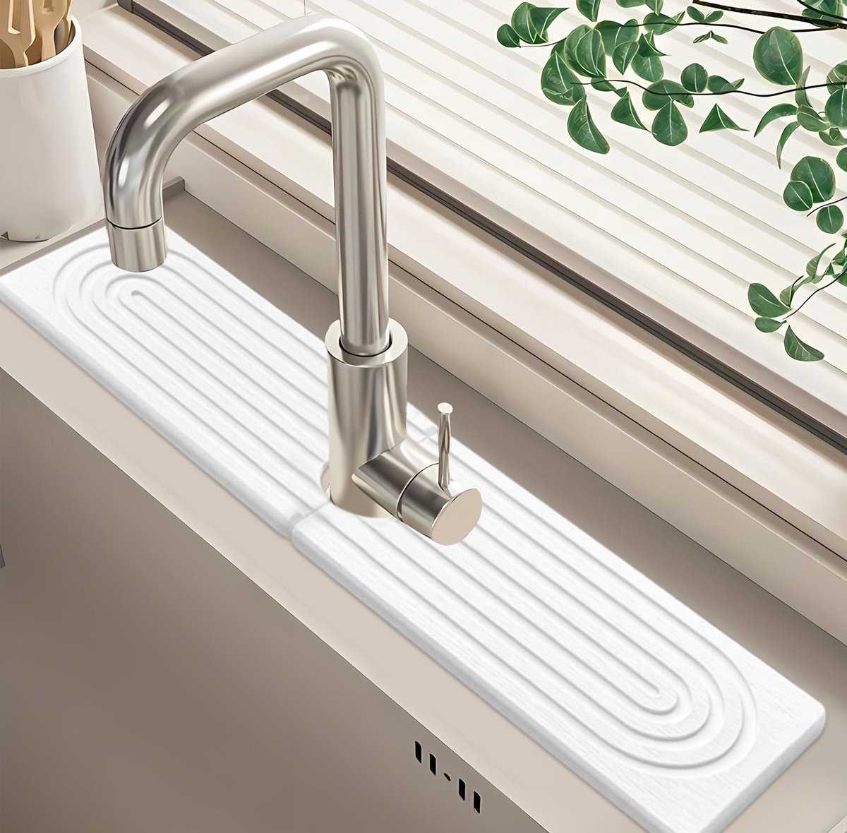 Keuken Kraanmat - 60 x 10 cm Diatomiet - Sneldrogend en Absorberend