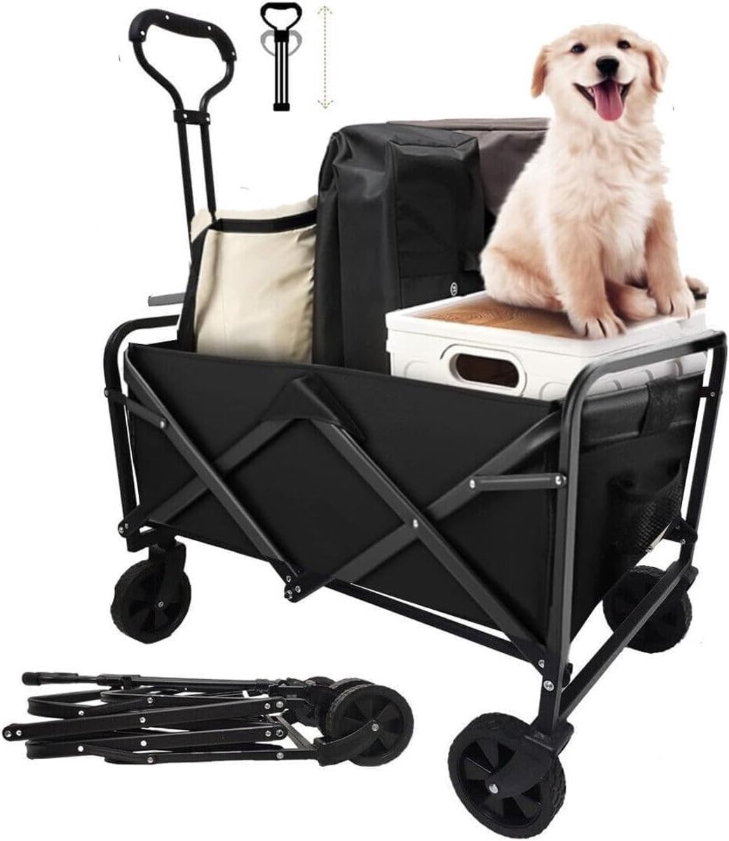 Opvouwbare Trolleywagen - Grote capaciteit met rubberen wielen