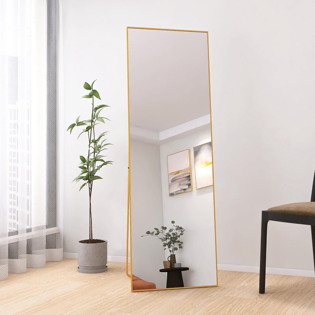Staande Spiegel - Gouden Metaal Frame - 160 x 53 cm