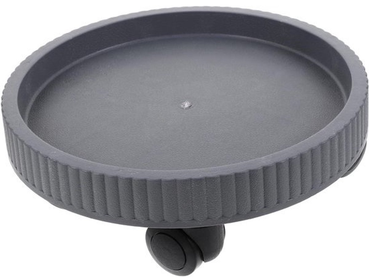 Verrijdbare Plantenstandaard - Bloempot Trolley - Planten Verplaatsen - Met Wielen - 24.5 cm - Grijs