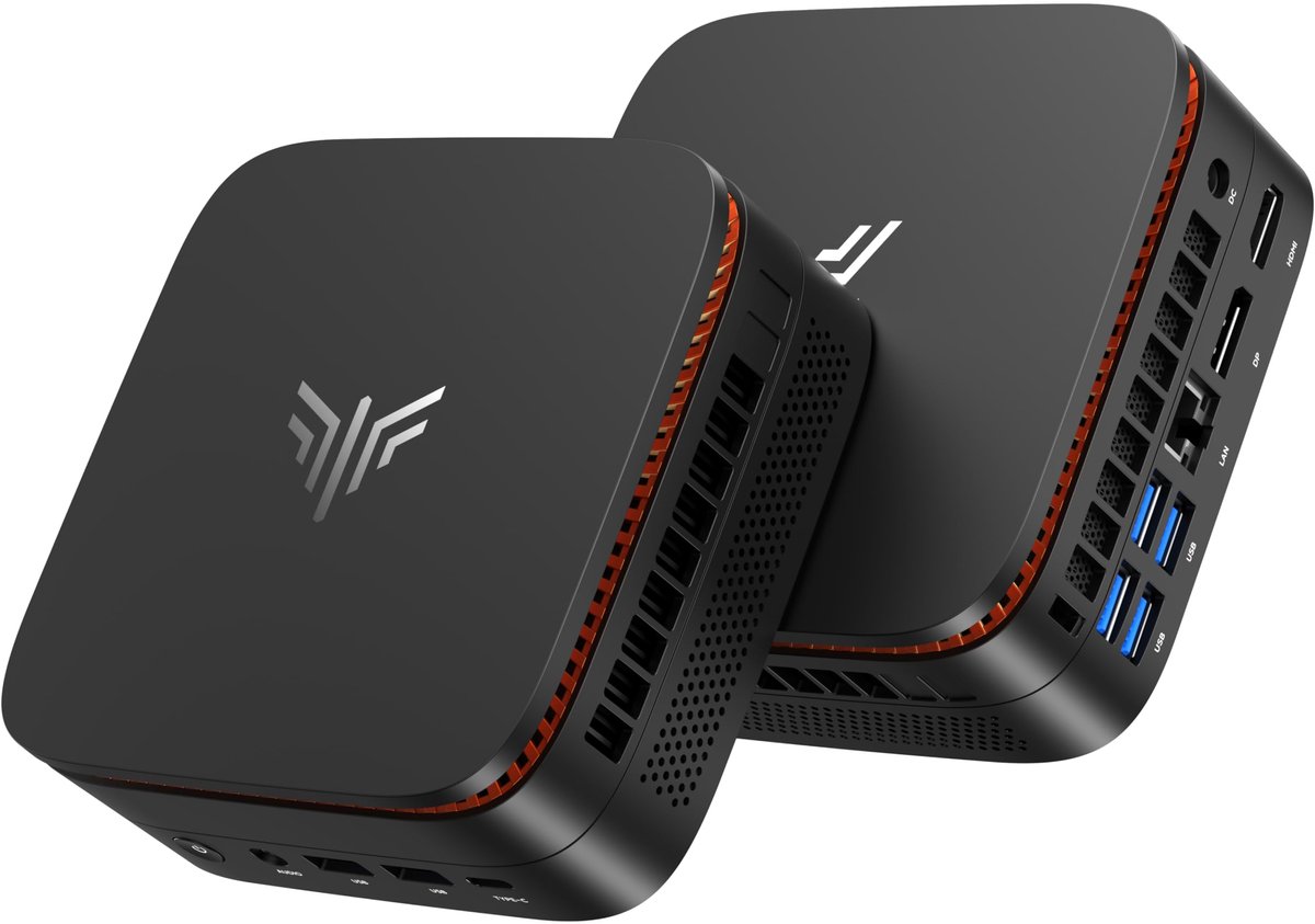NiPoGi P1 Mini PC - AMD Ryzen 2544 - W-11 Pro - (4C/8T, bis zu 3,7 GHz) - 8GB DDR4 - 256GB SSD - Desktop-PC - HDMI 2.0 - Type-C - Wi-Fi 5