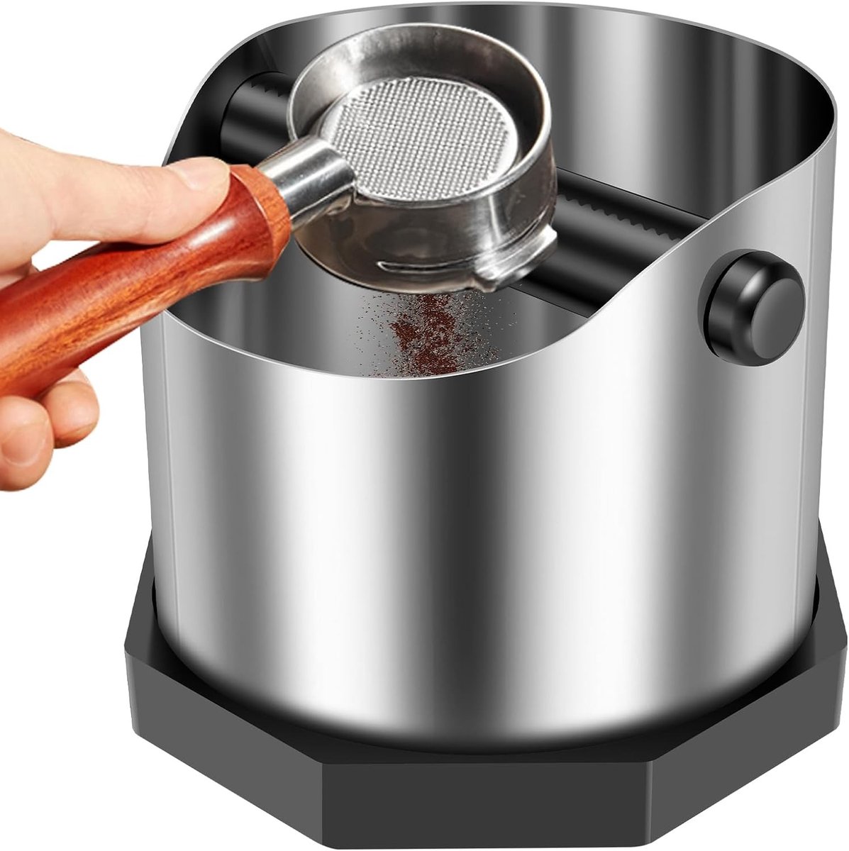 RVS Knock Box voor Koffiedik, 750 ml - Ideaal voor Espresso, Koffiemaker en Keukenaccessoires voor Thuis en Café