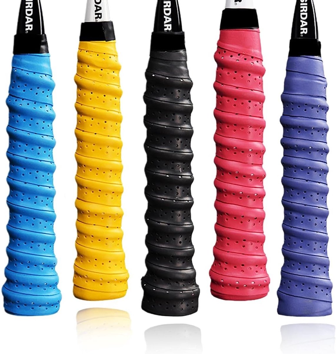 Set van 5 Grip Tape voor Tennis, Badminton en Squash Rackets - Antislip en Duurzaam voor Betere Prestaties