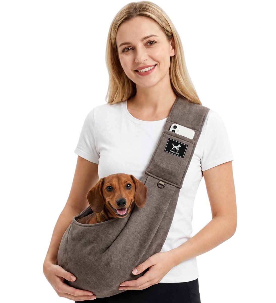 Draagzak voor huisdieren - Ergonomisch en ademend - Caramel - M