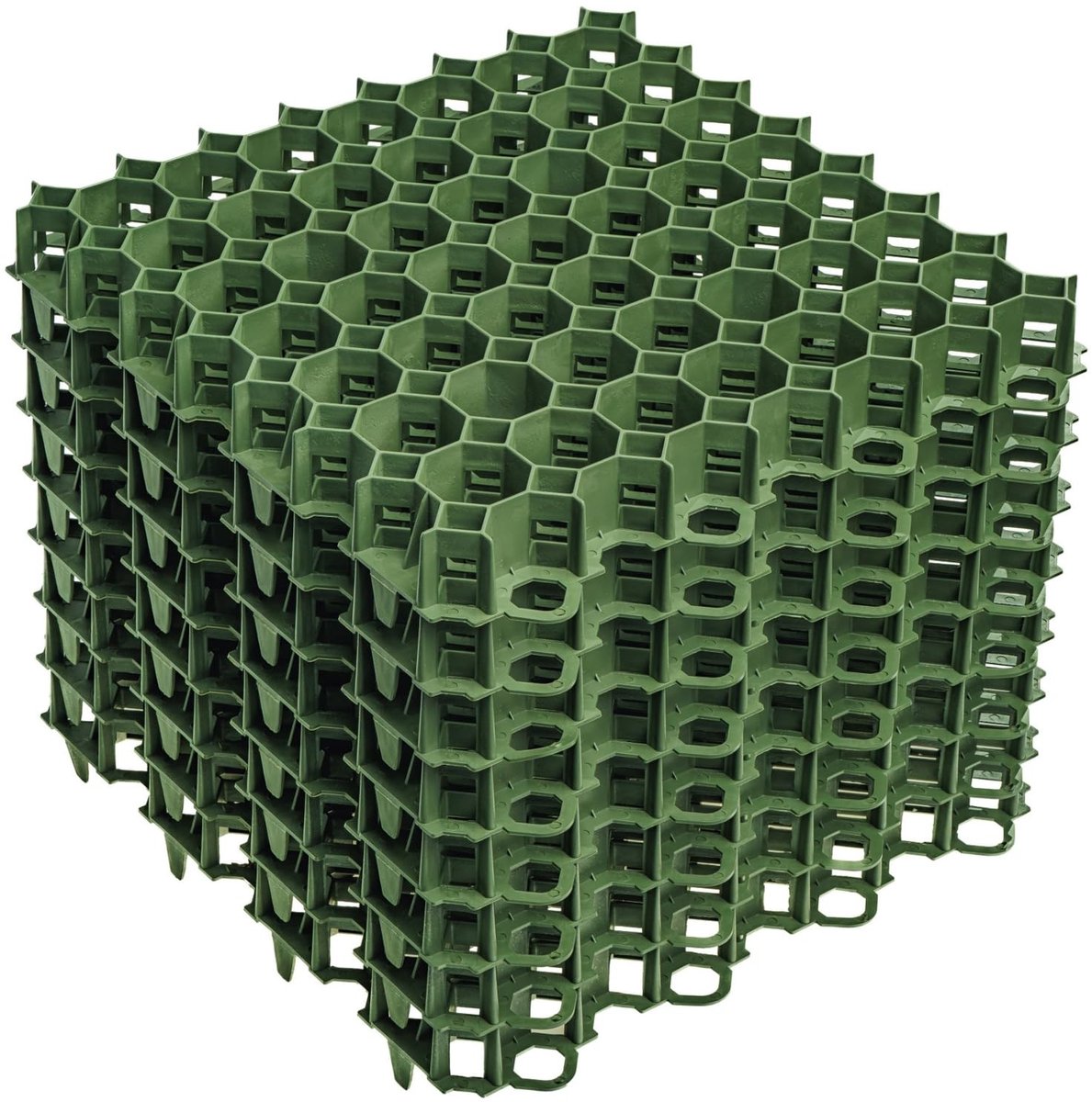 Grasklinkers Set van 10 - Stabiliserende Grasmatten - 50 x 50 cm - Groen