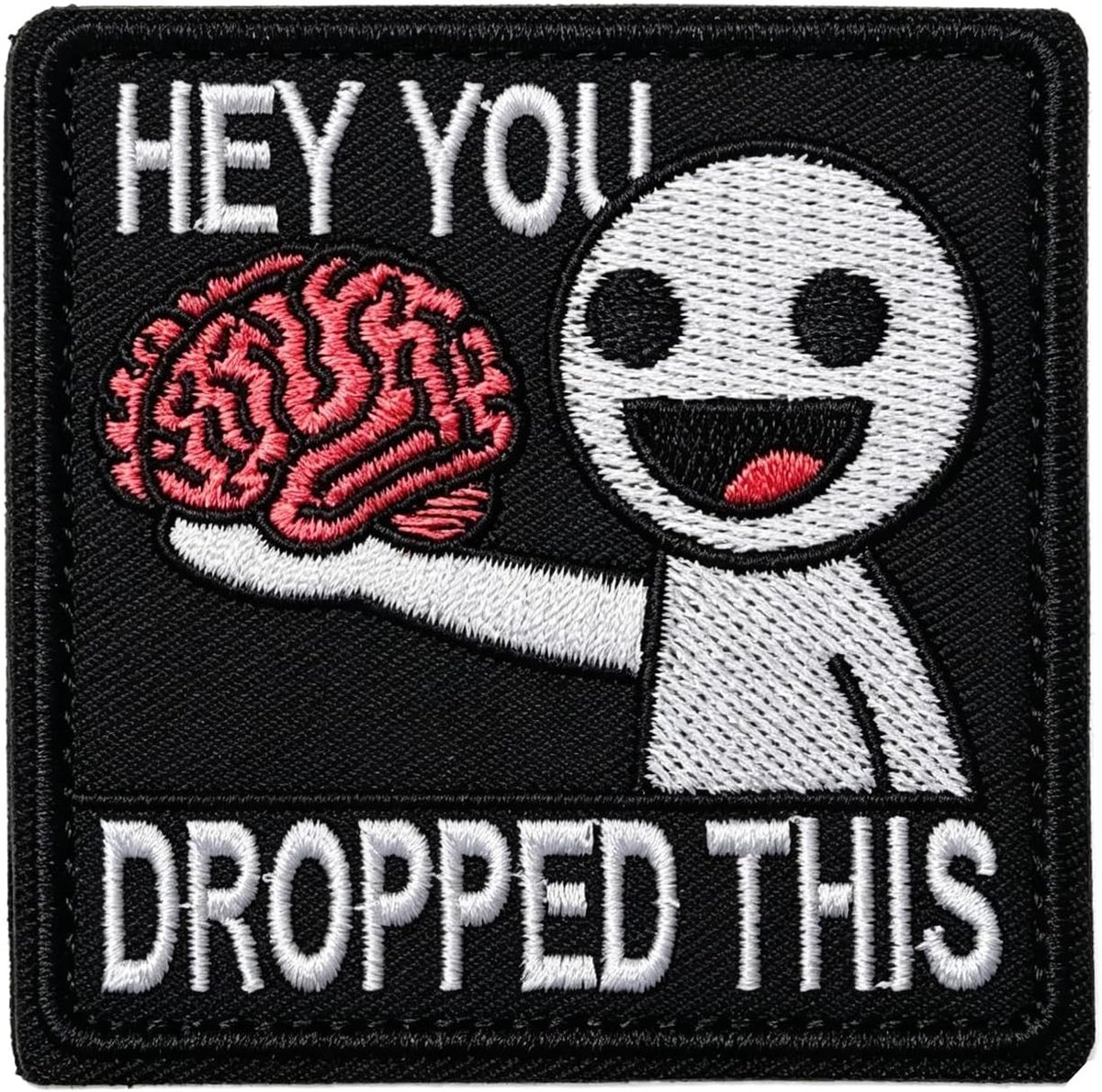 Grappige "HEY YOU DROPPED THIS" Patch voor Rugzakken, Tassen, Jassen en Kledingaccessoires, Perfect voor Unieke Stijl en Cadeaus