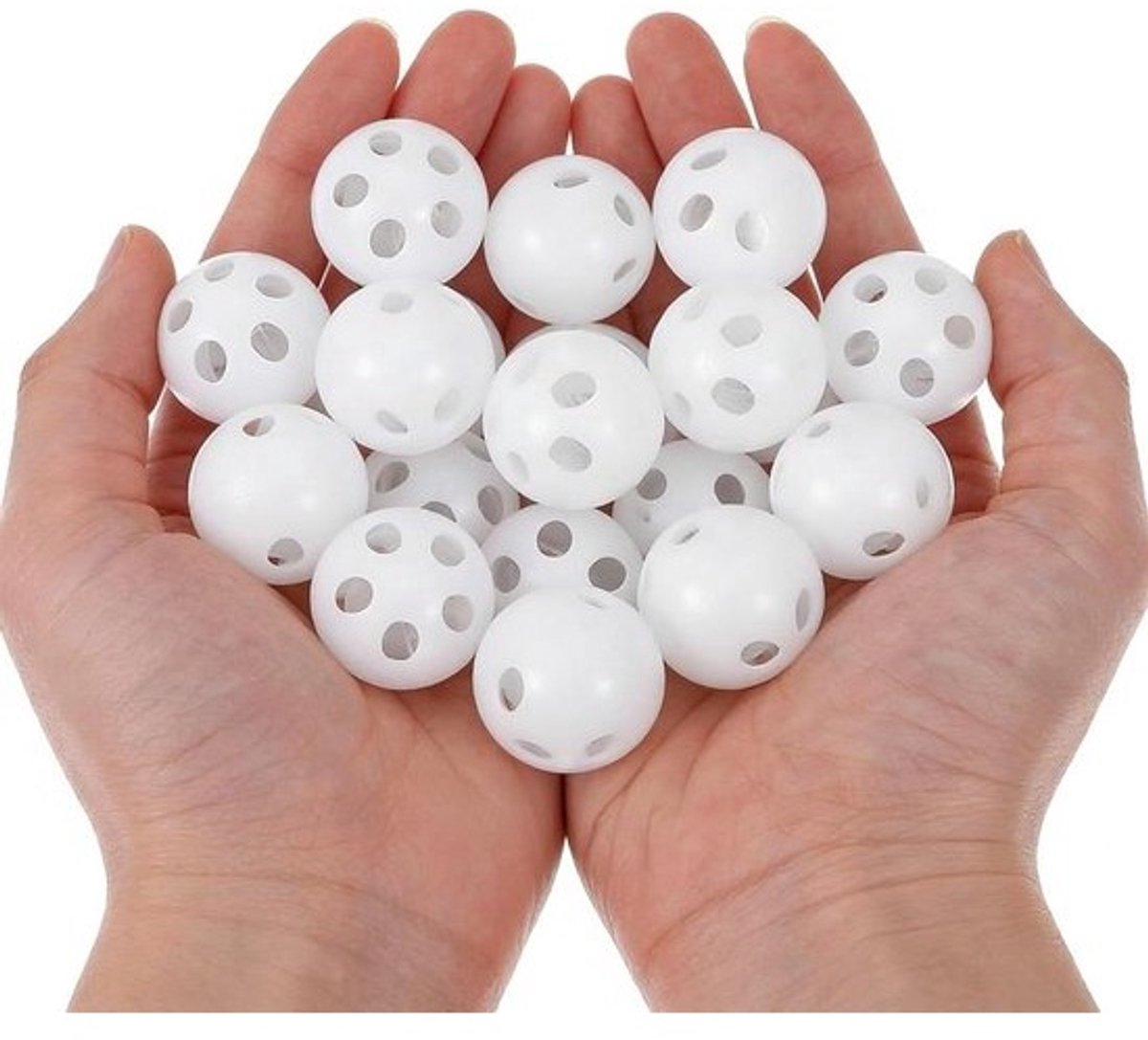Rammelballen Naaien - Knutselballen Speelgoed - Knuffels Maken - Veilig Niet-Giftig Plastic - 24 mm Diameter - Wit