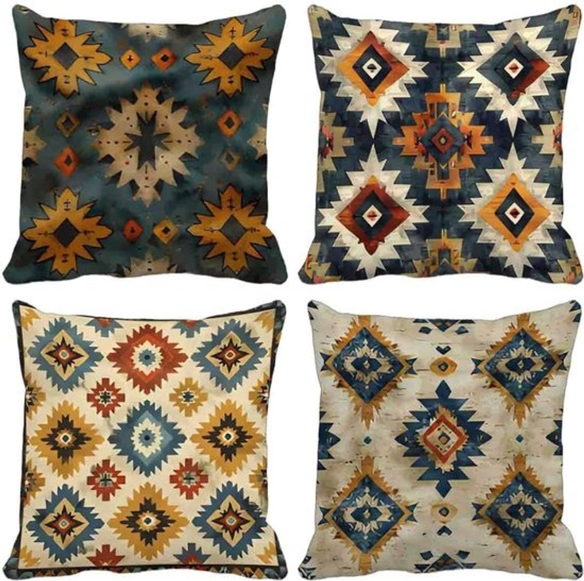 Tuinkussens Set - Sierkussens Kussenslopen - Woonkamer Decoratie - Dubbelzijdig Bedrukt - 50 x 50 cm - Bohemian