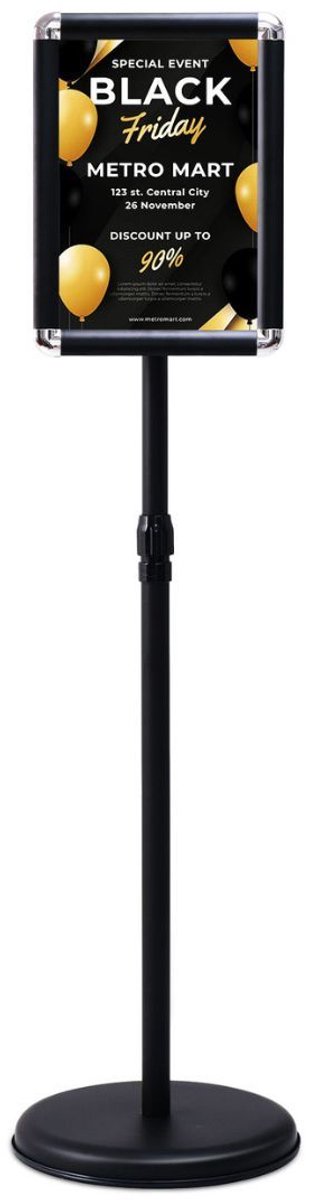SureDeal® - Presenter - Informatiestandaard Hoogte Verstelbaar - Zwenkbaar - 32,7x24 cm - Donkerbruin