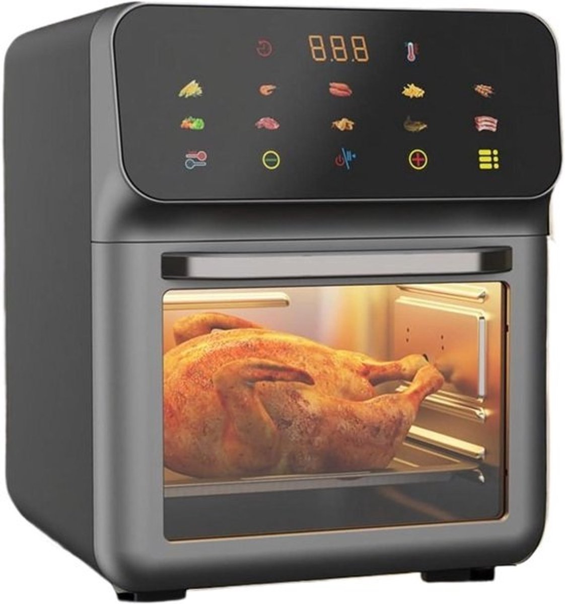 Airfryer Combi-oven - Heteluchtoven Friteuse - Koken en Bakken - Intelligente Dual-Zone - 15 Liter - Zwart