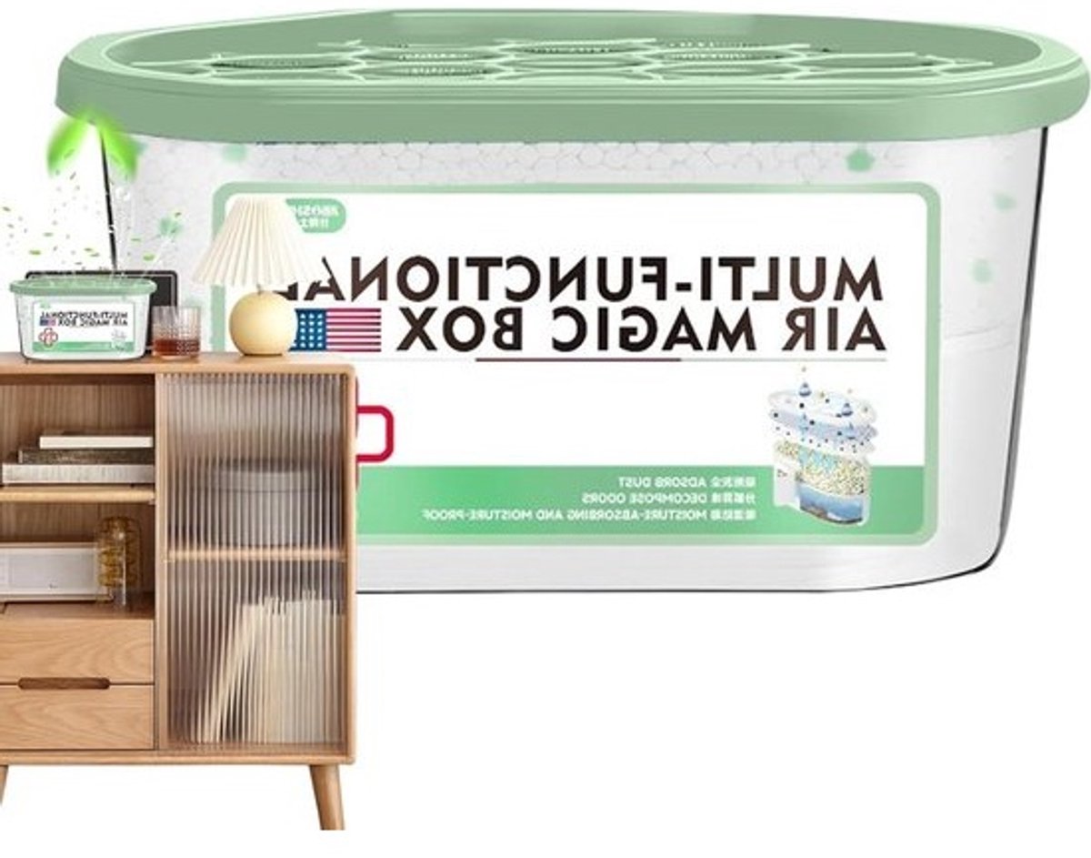 Vochtabsorberende box - Vochtverwijderaar Drooghulp - Ruimte Vochtvrij - Geur Neutraliserend - 110 gram - Wit