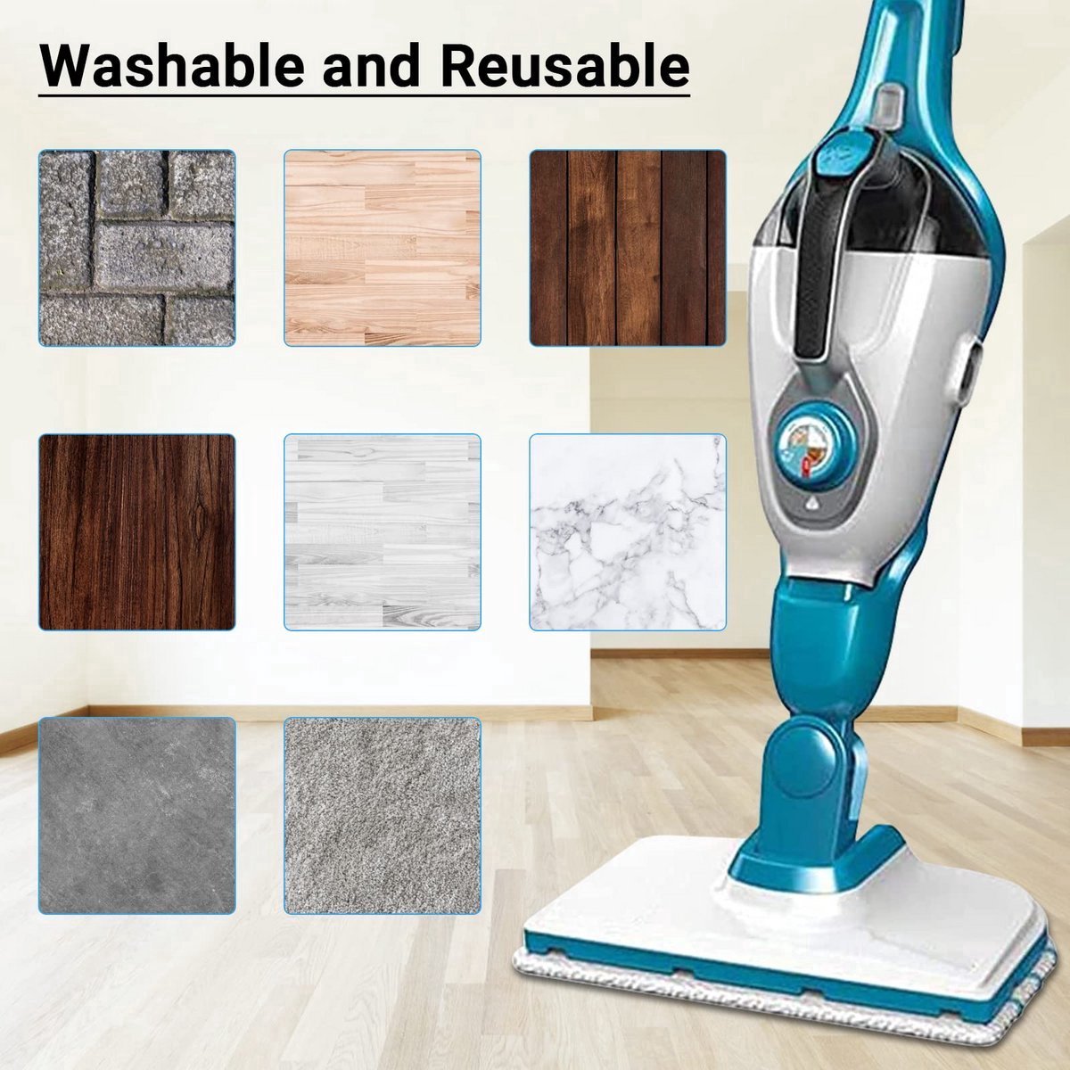 casalora® - Microvezeldoeken geschikt voor Black en Decker stoomreiniger - 4 stuks - Microvezeldoekjes schoonmaak - machinewasbaar - Navulling - Mop Pad Dweil - vervanging - Accessoires Set