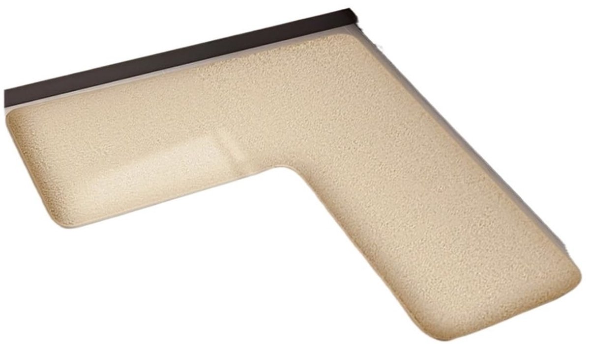 L-vormige Badkamermat - Absorberend en Antislip - Abrikoos - 120 x 120 x 45 cm
