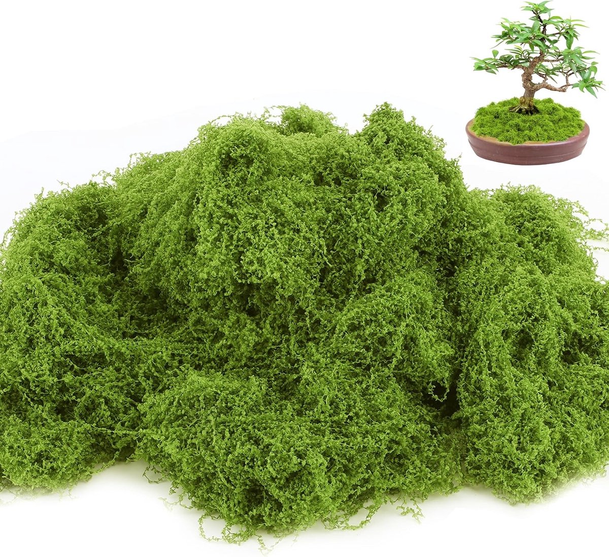 Kunstmos voor Creatieve Projecten, Decoratie en Modelbouw - Lichtgroene Aesthetic Moss voor Kerstversiering en Ambachten