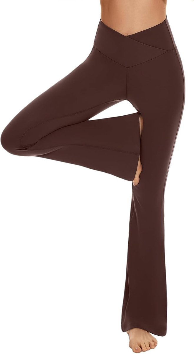 Bootcut Yoga Leggings voor Dames - Hoge Taille, Flare Pants van Opaque Stof voor Fitness en Casual Gebruik