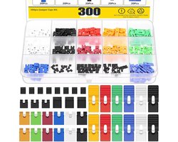 300 stuks Jumper Caps Kit in 6 kleuren voor Arduino en Raspberry Pi - 2.54mm, 2mm, 1.27mm - Ideaal voor PCB en korte verbindingen