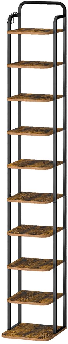 Seth Select Schoenenrek Verticaal – Houten Schoenenkast – Schoenenorganizer – Vrijstaand - Schoenenopbergers - Rustic bruin