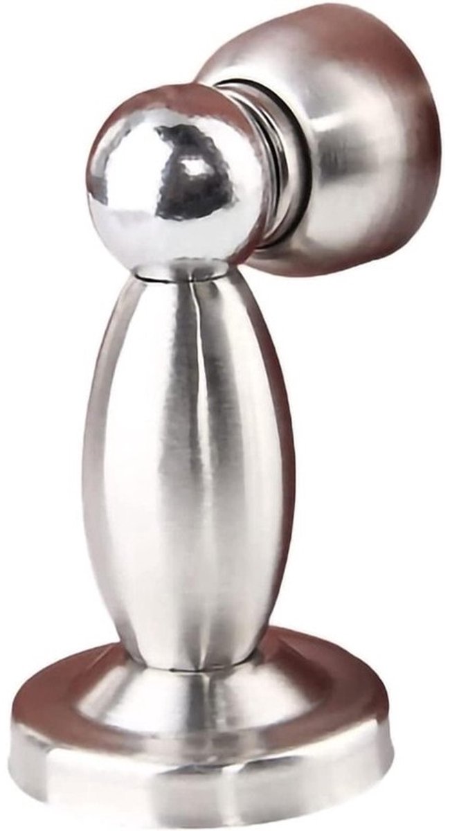 Magnetische Deurstopper - Deurhouder Deurvangst - Deur Open Houden - Roestvrij Staal - 1 stuk - Geborsteld Satijnnikkel