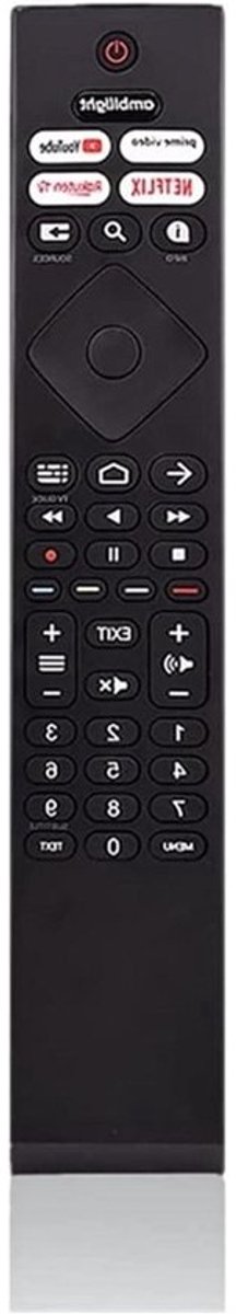 Vervangende afstandsbediening - Universele controller - Smart TV bedienen - Directe koppeling - 1 stuk - Zwart